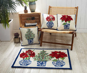 Chinoiserie Amaryllis Hook Pillow