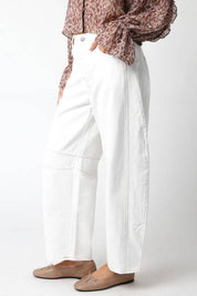 White Wide Leg Utility Pants