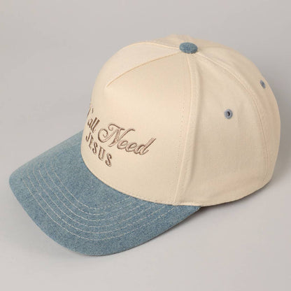 Y'all Need Jesus Embroidered Trucker Hat