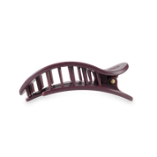 Flat Round Hair Clip | Medium | Burgundy Bliss showing bendable teeth for a secure yet gentle hold