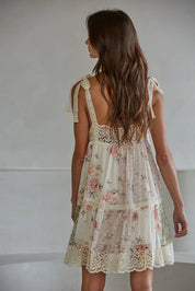 Chiffon Floral Print Mini Dress