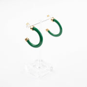 Kelly Green Small Hoop Earrings