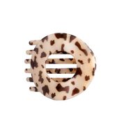 Flat Circle Hair Clip | Large | Blonde Tortoise