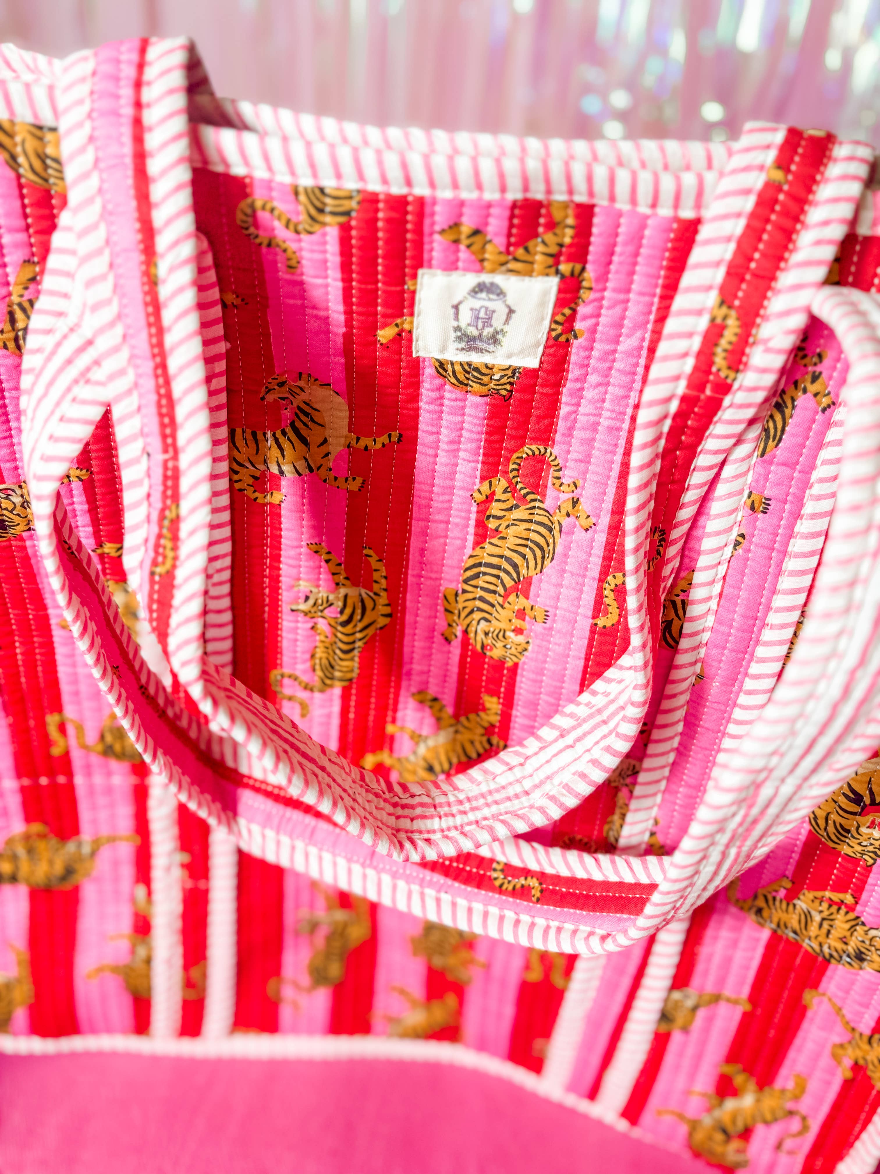 Tiger Lily | Regular Quilted Tote Bag 
