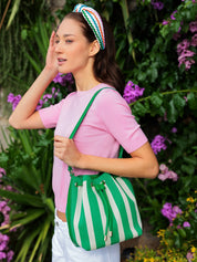 ISLA BUCKET BAG: GREEN