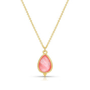 Teardrop Stone Pendant Necklace