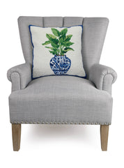 Blue Bird Of Paradise Hook Pillow - Sally Eckman Roberts