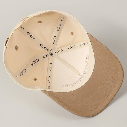 Sorry About My Wife / Husband Embroidery Two-Tone Canvas Cap