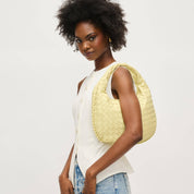 Yellow Wendy Woven Shoulder Bag