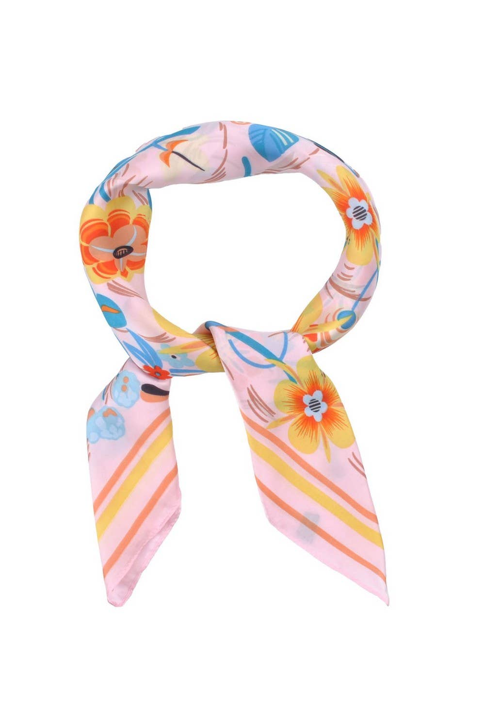 Pink Flower Scarf