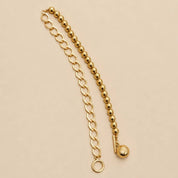Gold Mixed Link Ball Pendant Necklace