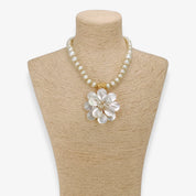 Mother of Pearl Flower Necklace