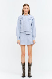 Maude Blue Knit Skirt