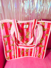 Tiger Lily | Regular Quilted Tote Bag 