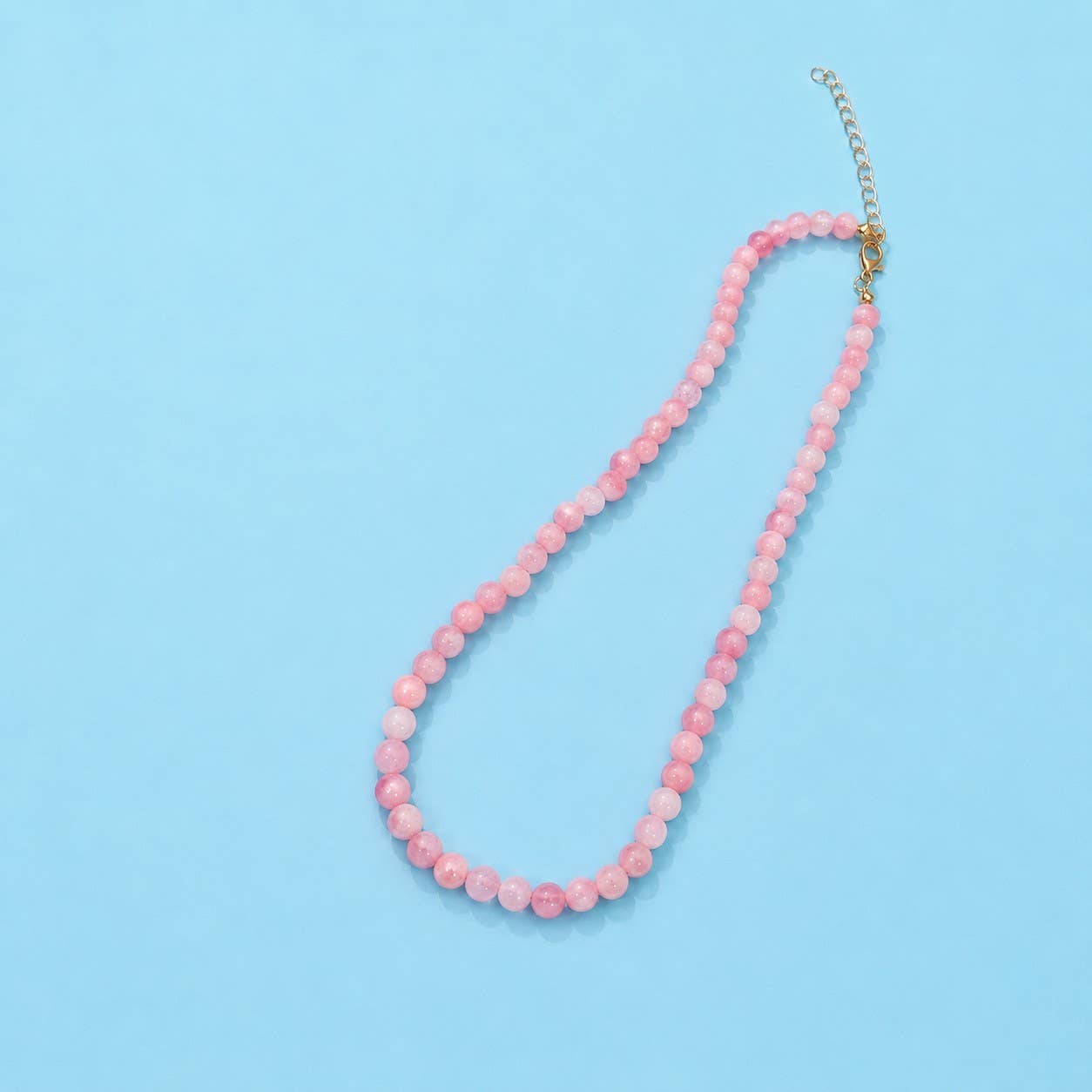 Natural Solid Color Bead Necklace