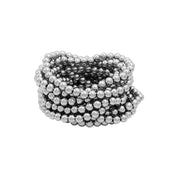 Silver 6mm Beaded Bracelet