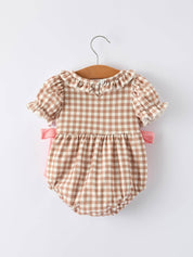 Christmas Embroidered Gingerbread Romper