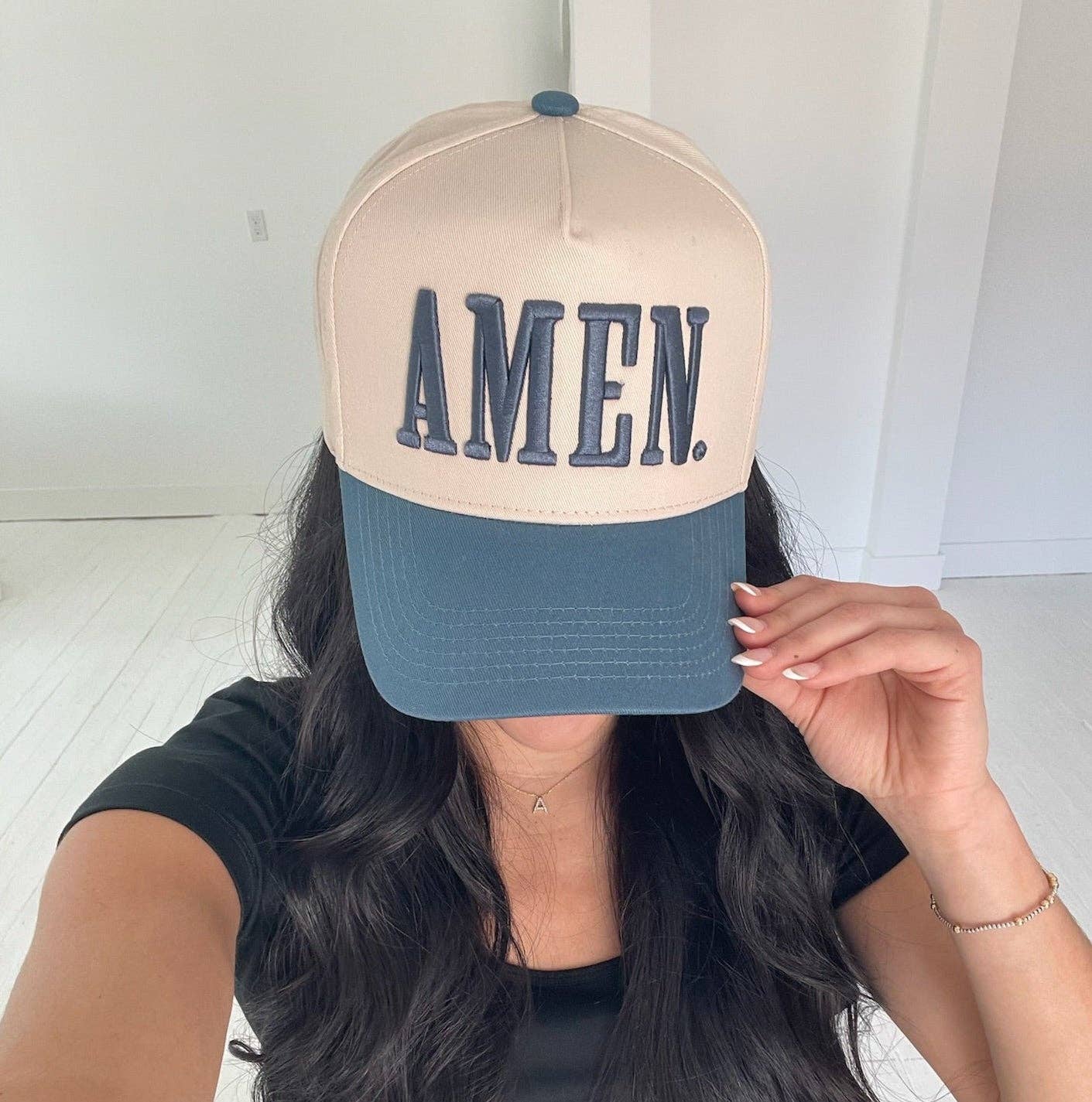 Slate Blue AMEN. Trucker Hat