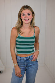 Green Seamless Reversible Cami