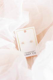 Screwback Stud Earrings Payton Pearl Pink