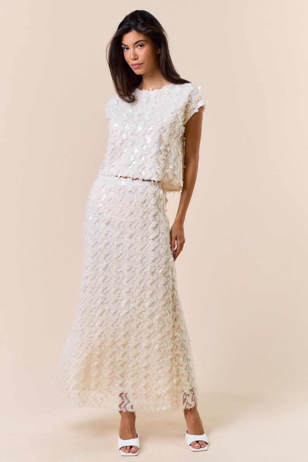 Sequin Maxi Skirt