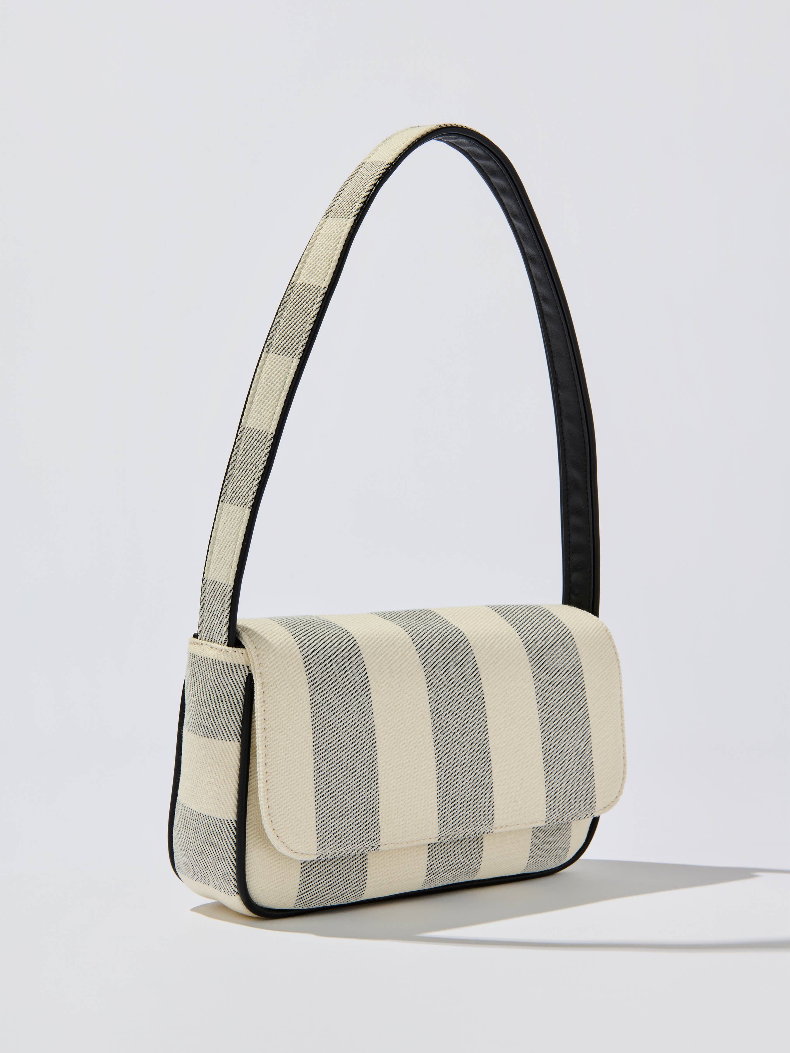 Blue & White Stripe Shoulder Purse