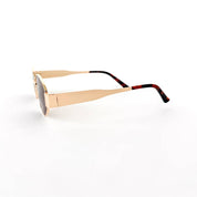 Gold Oval Sunglasses