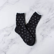 Black & White Heart Casual Socks