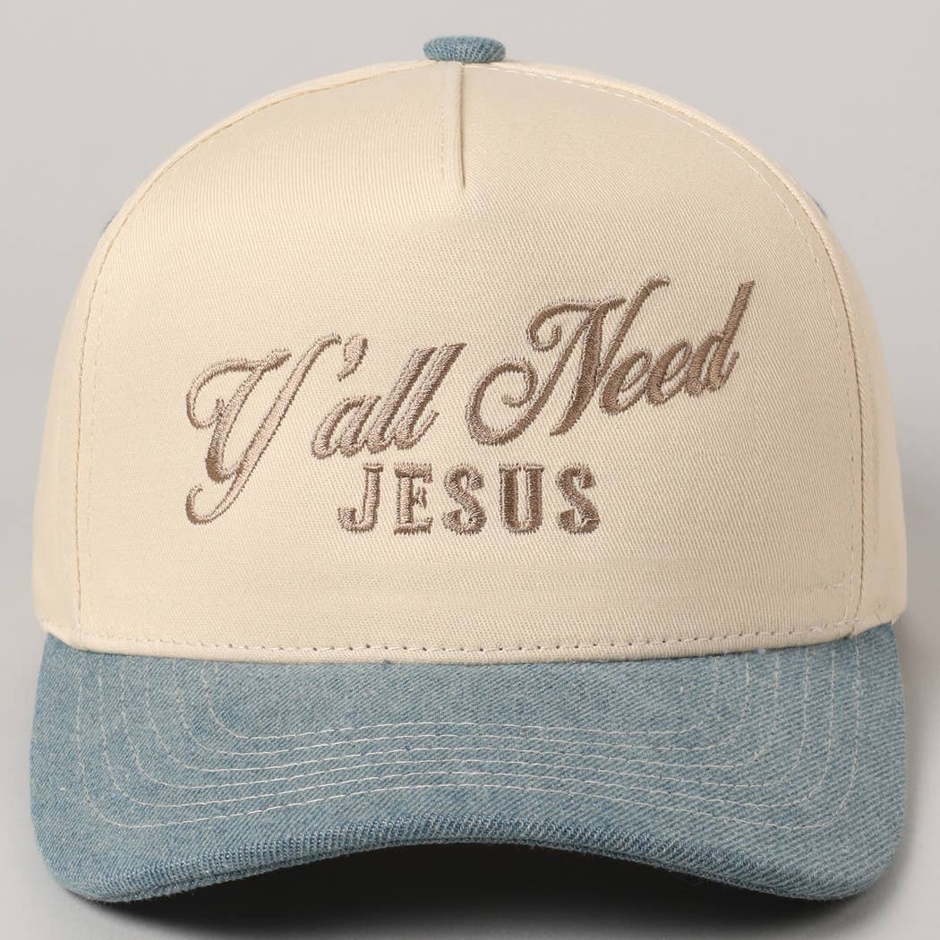 Y'all Need Jesus Embroidered Trucker Hat