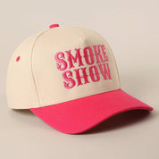 SMOKE SHOW Baseball Cap/ Hot Pink