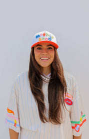 Patchwork & Light Blue Motherhood Trucker Hats