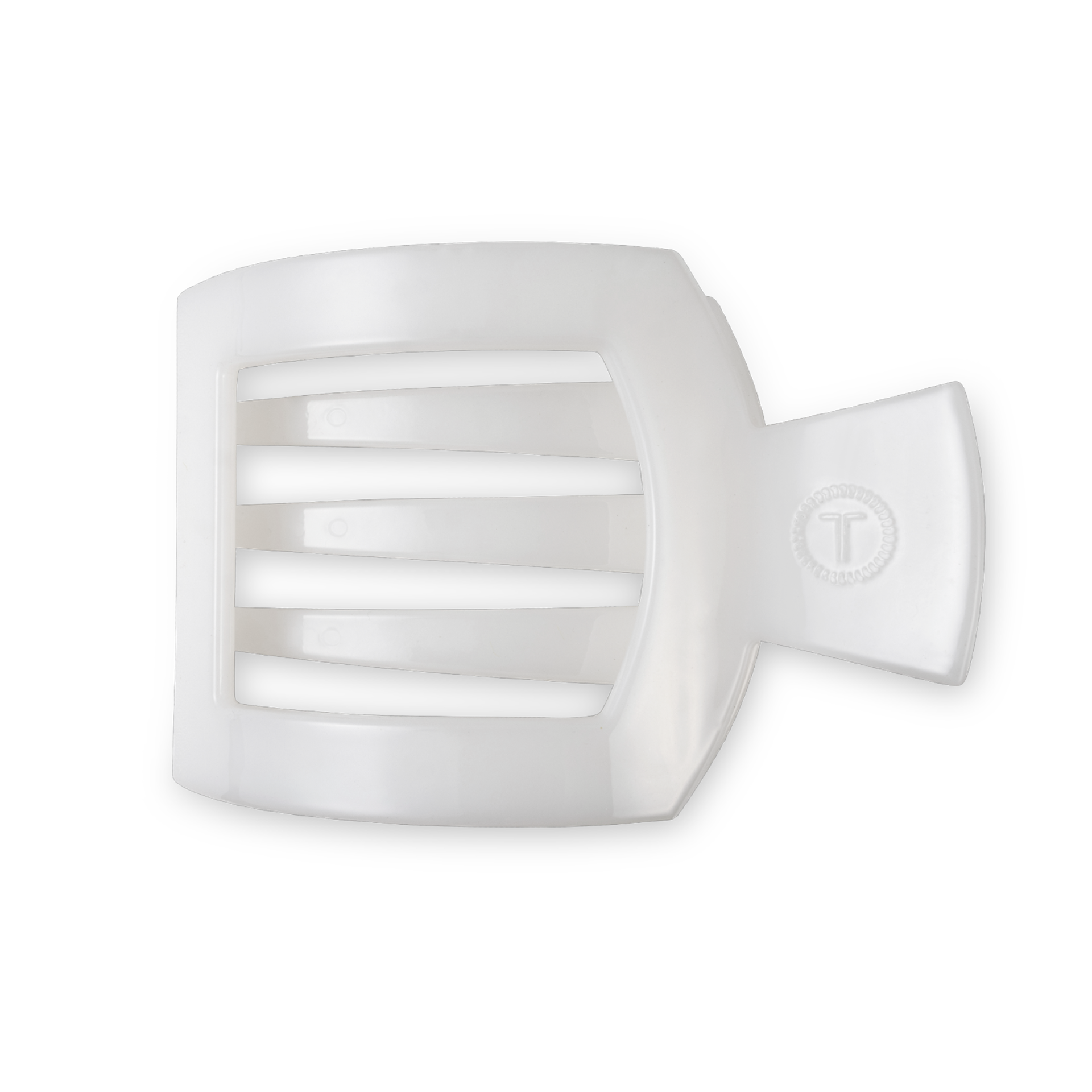 Coconut White Medium Square Flat Hair Clip