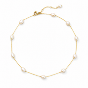 Esther Freshwater Pearl Station Necklace