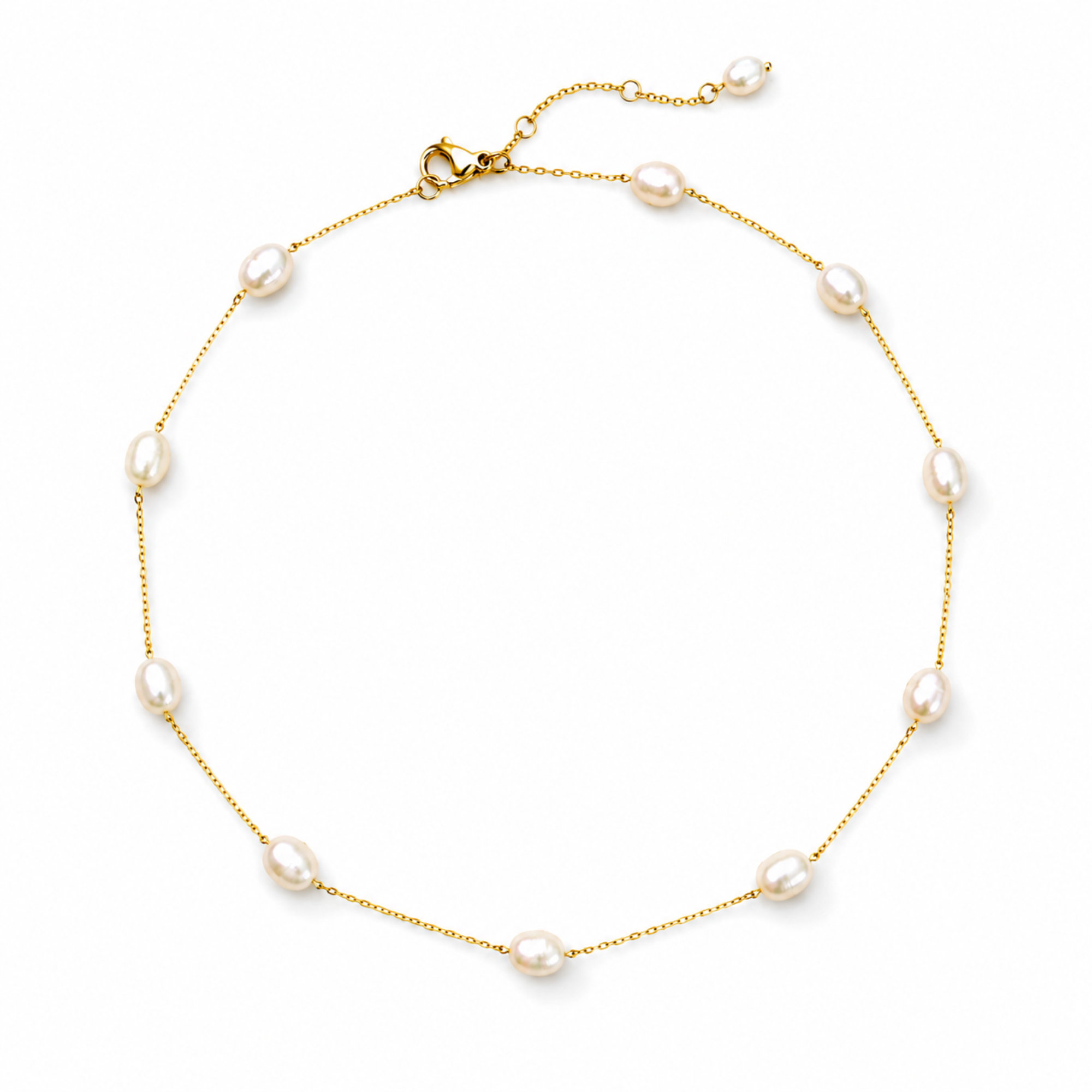 Esther Freshwater Pearl Station Necklace