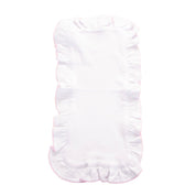 White Ruffle Burp Cloth
