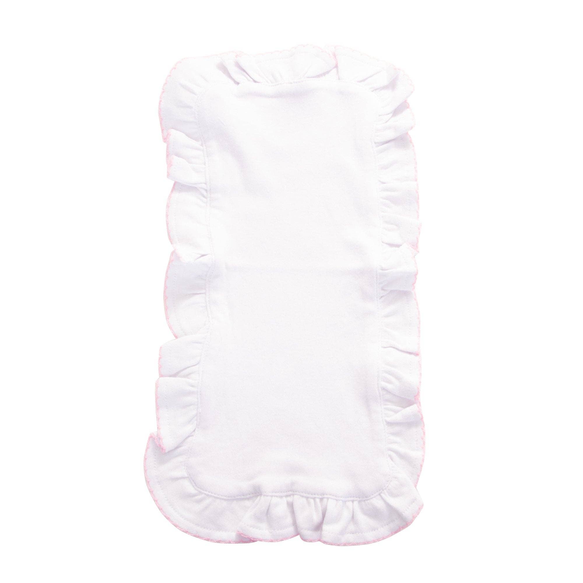 Pink Ruffle Burp Cloth