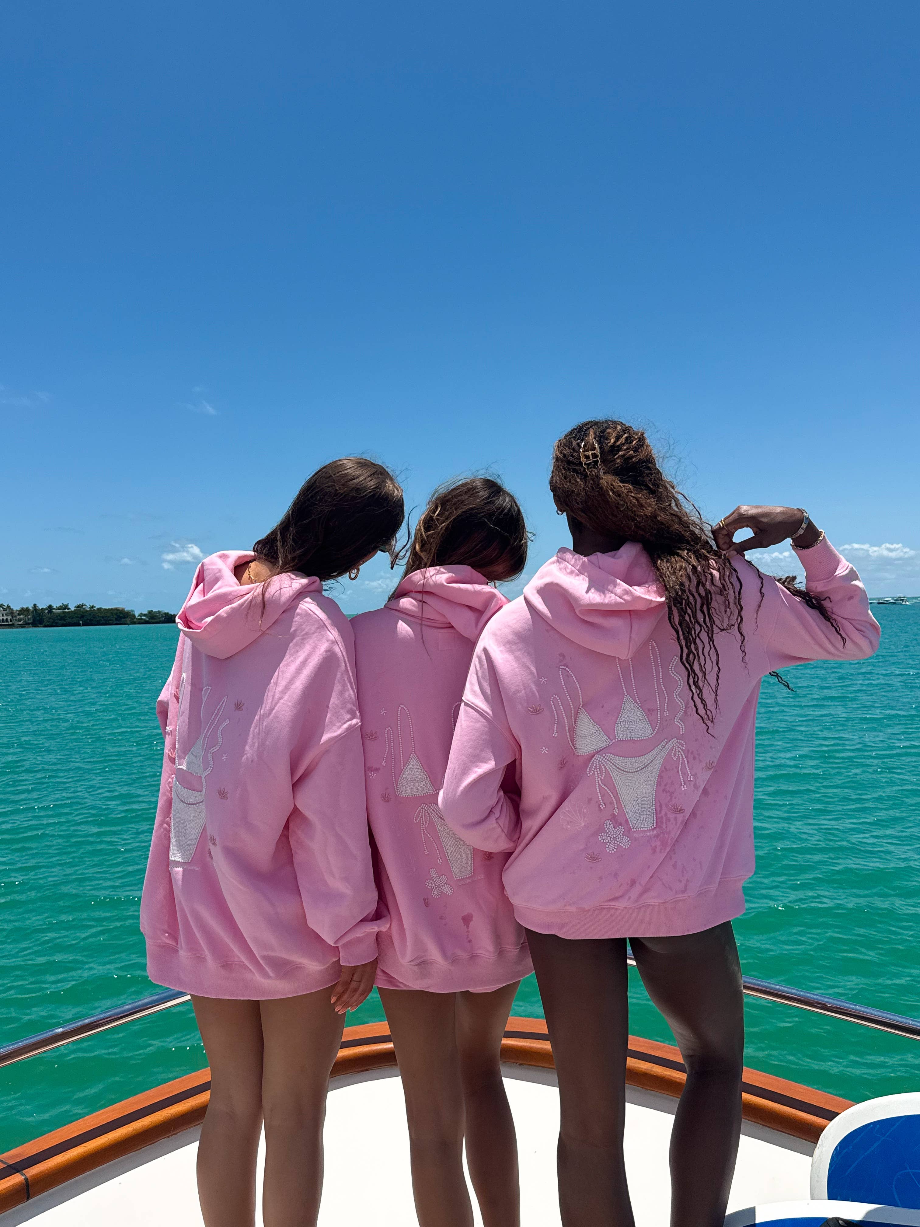 Pink Bikini Beaded Hoodie