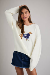 Ivory Dog Sweater