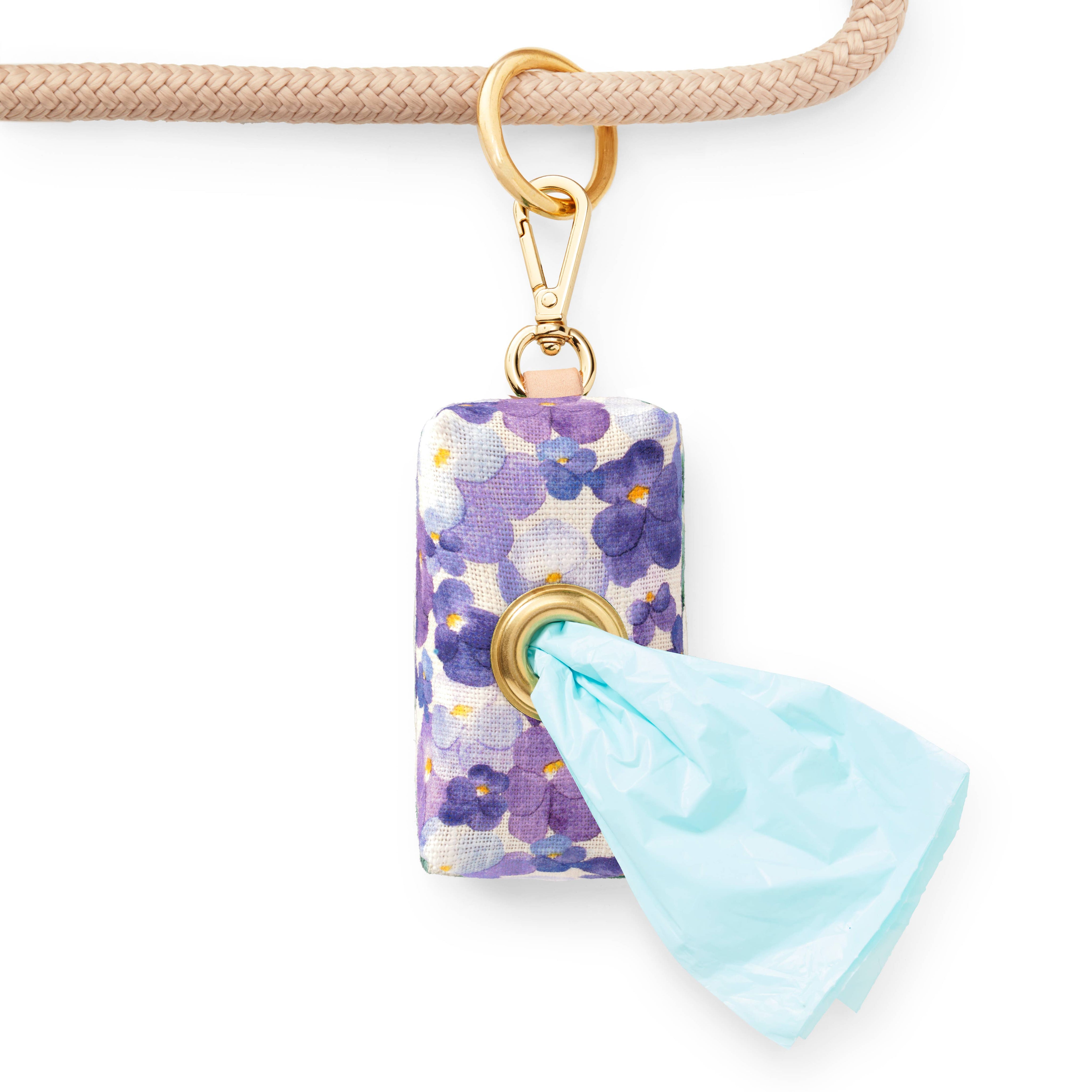 Pressed Pansies Spring Poop Bag Dispenser