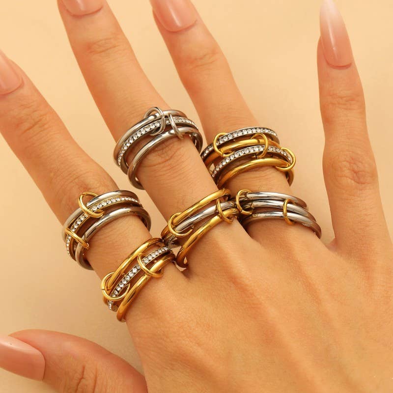 Stainless Steel Stackable Plain Band Rings