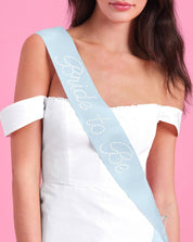 Bride To Be Pearl & Blue Sash