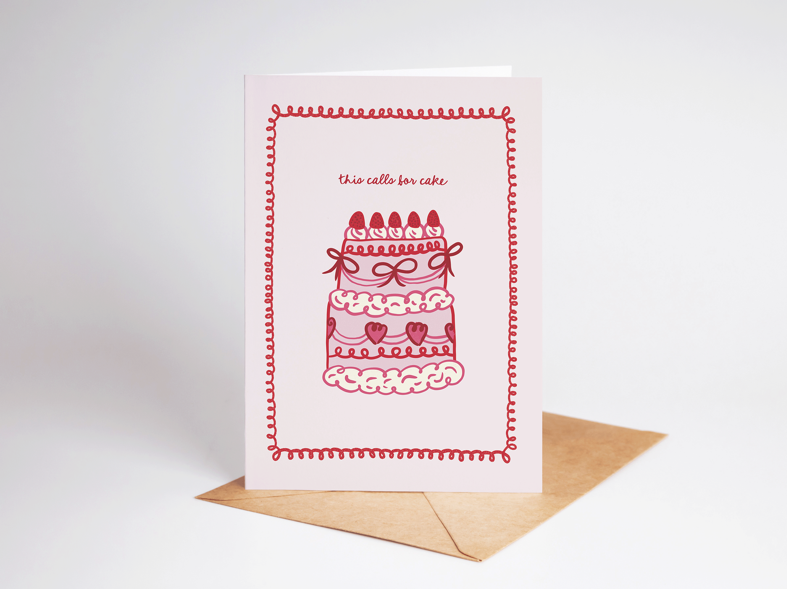 This Calls for Cake Coquette Congrats Birthday Greeting Card
