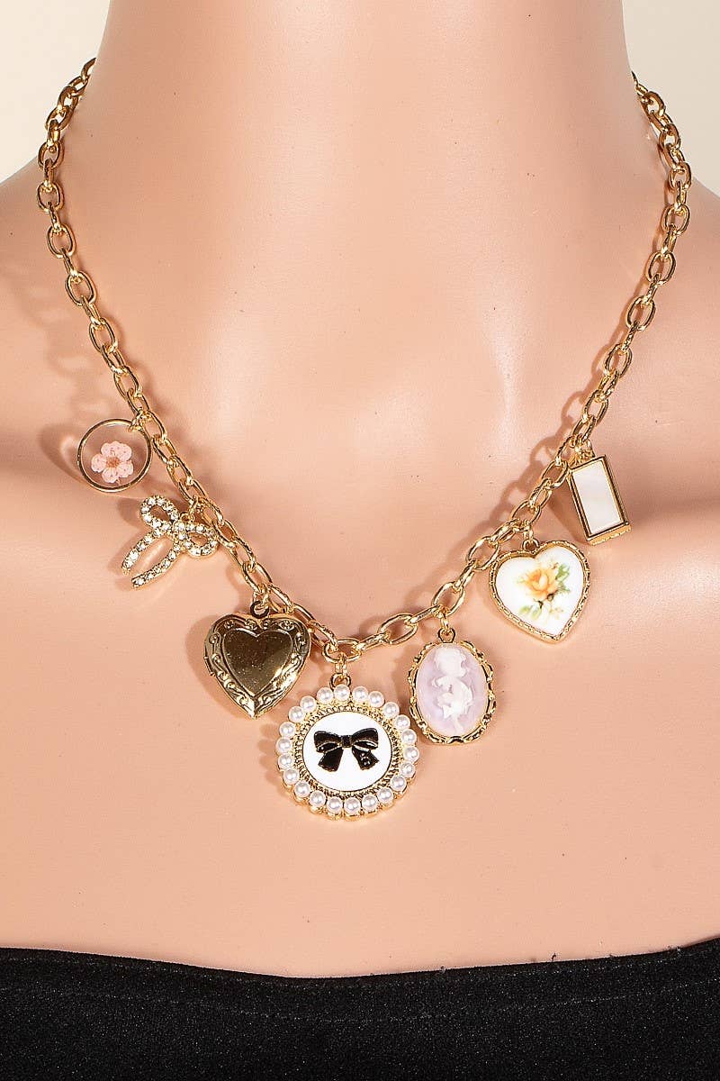 Assorted Charms Chain Necklace: G