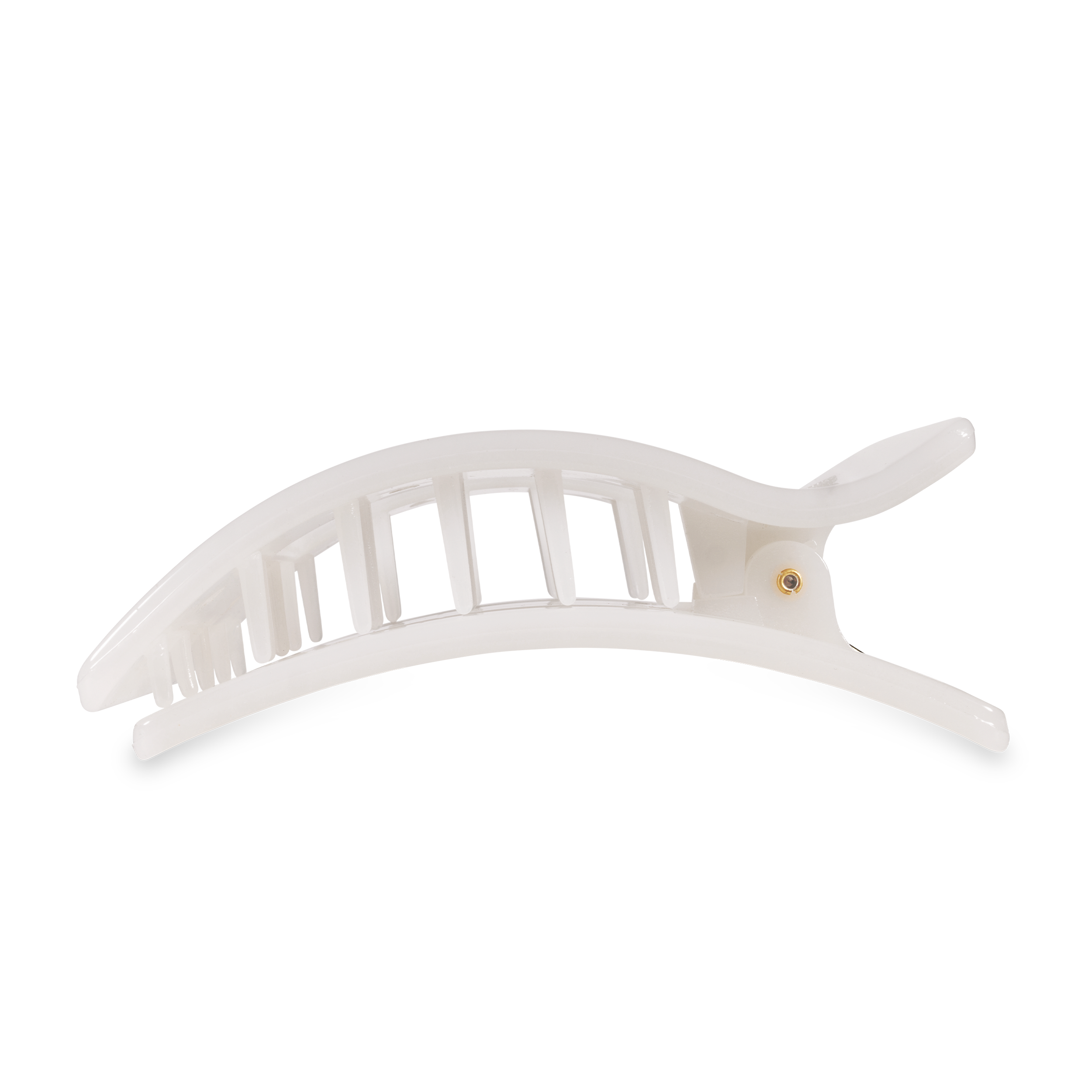 Flat Rectangle Hair Clip | Large | Coconut White