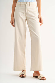 Cream Stretch Twill Trouser
