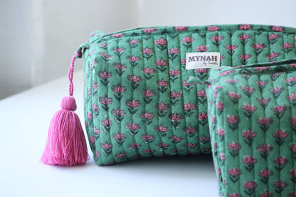 Cactus Rose Makeup Bag - LARGE only