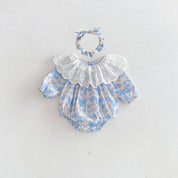 Baby & Toddler Lace Collar Floral Dress Romper