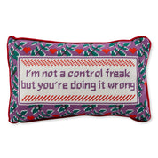 Control Freak Needlepoint Pillow