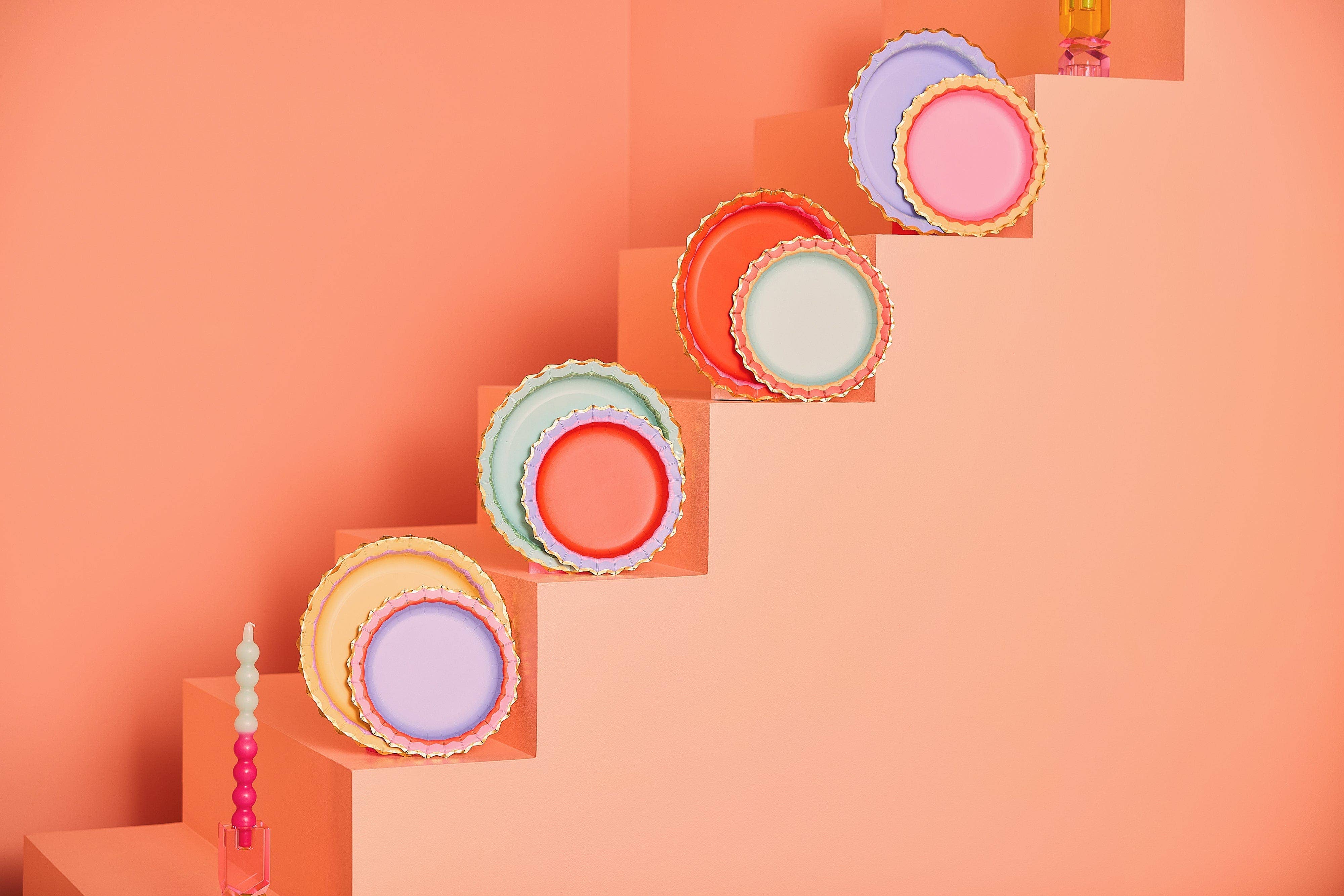 Rainbow Ric Rac Assorted Dinner Plates (10 ct) — view 15