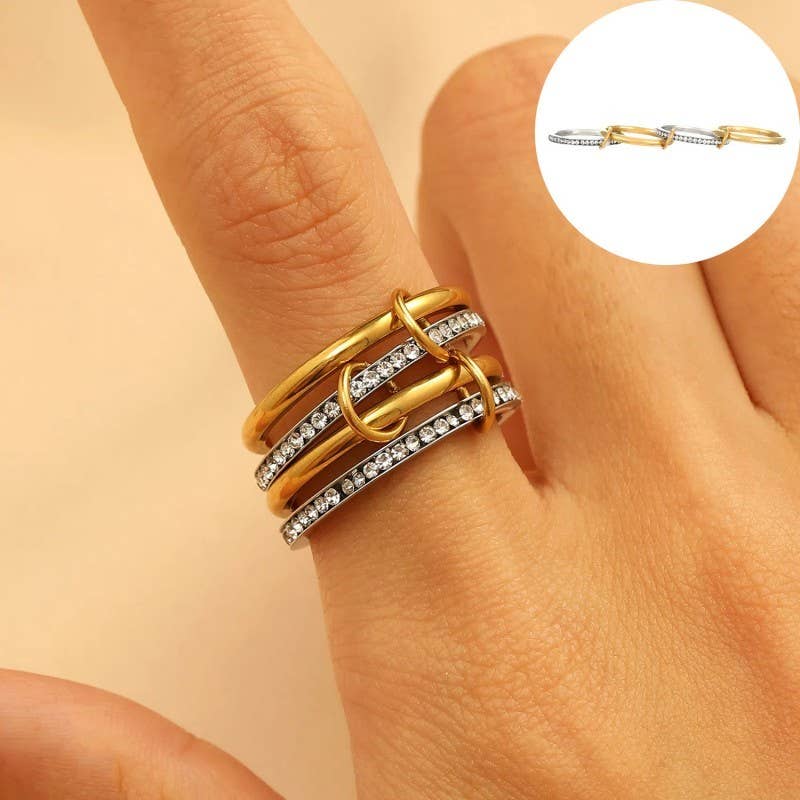 Stainless Steel Stackable Plain Band Rings
